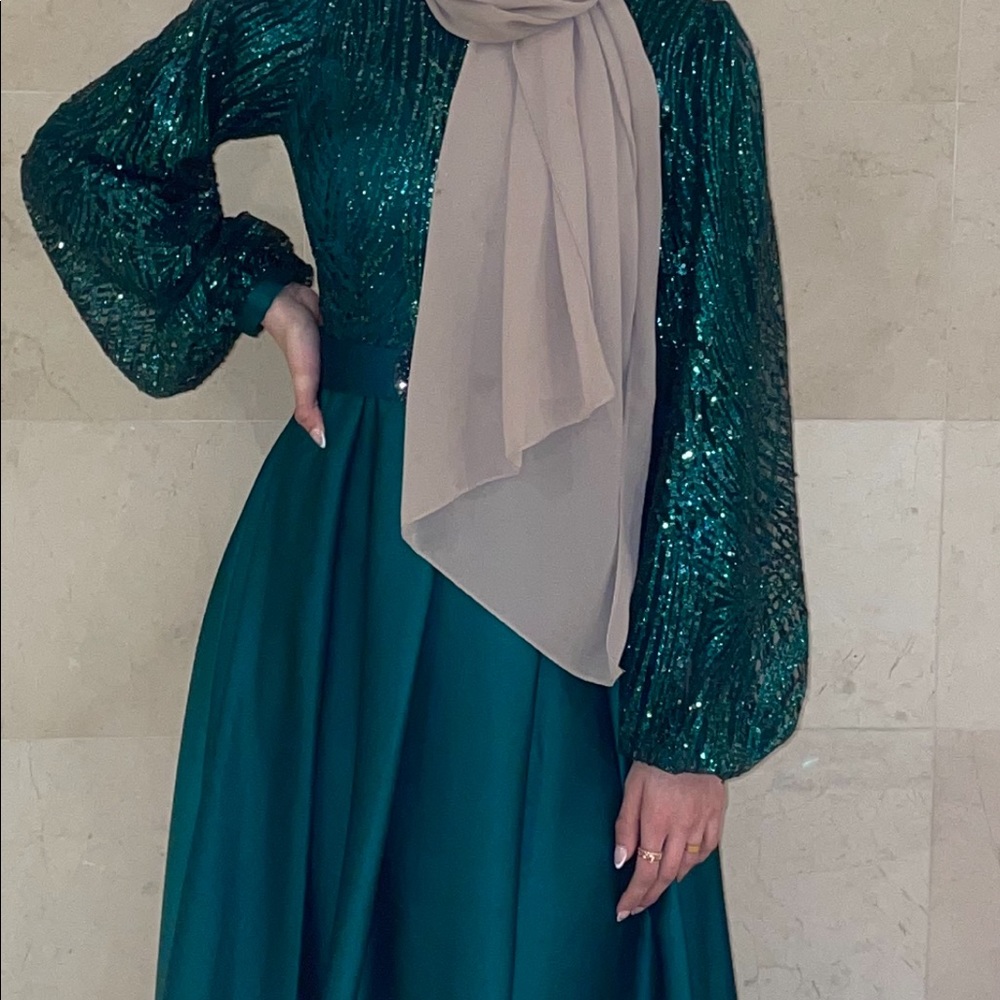Emerald Green Evening Gown